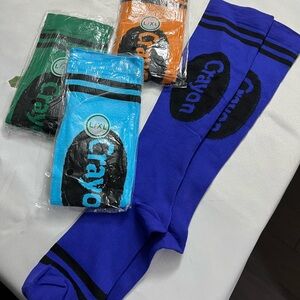 Woman’s Colorful Socks Set - Blue, Green, Orange